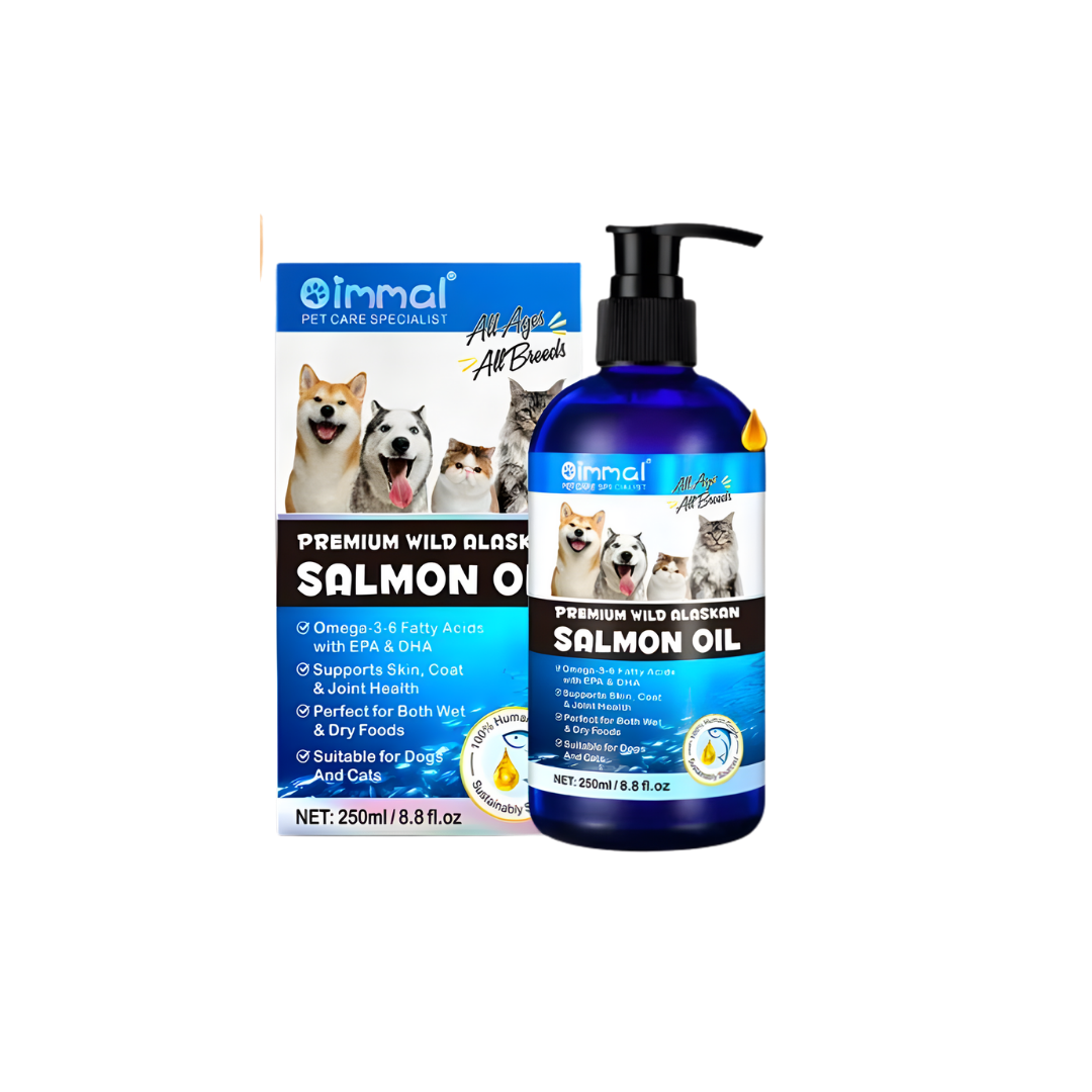 Treats & vitamin website - 87 Oimmal Salmon Oil suitable for all life stage and breeds 250 ml - Image 1