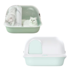 Cat Litter box closed shell flip top