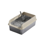 Stainless steel litter box open large