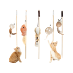 Cat Wand Toy Wood
