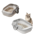CatComfort litter box open with scoop