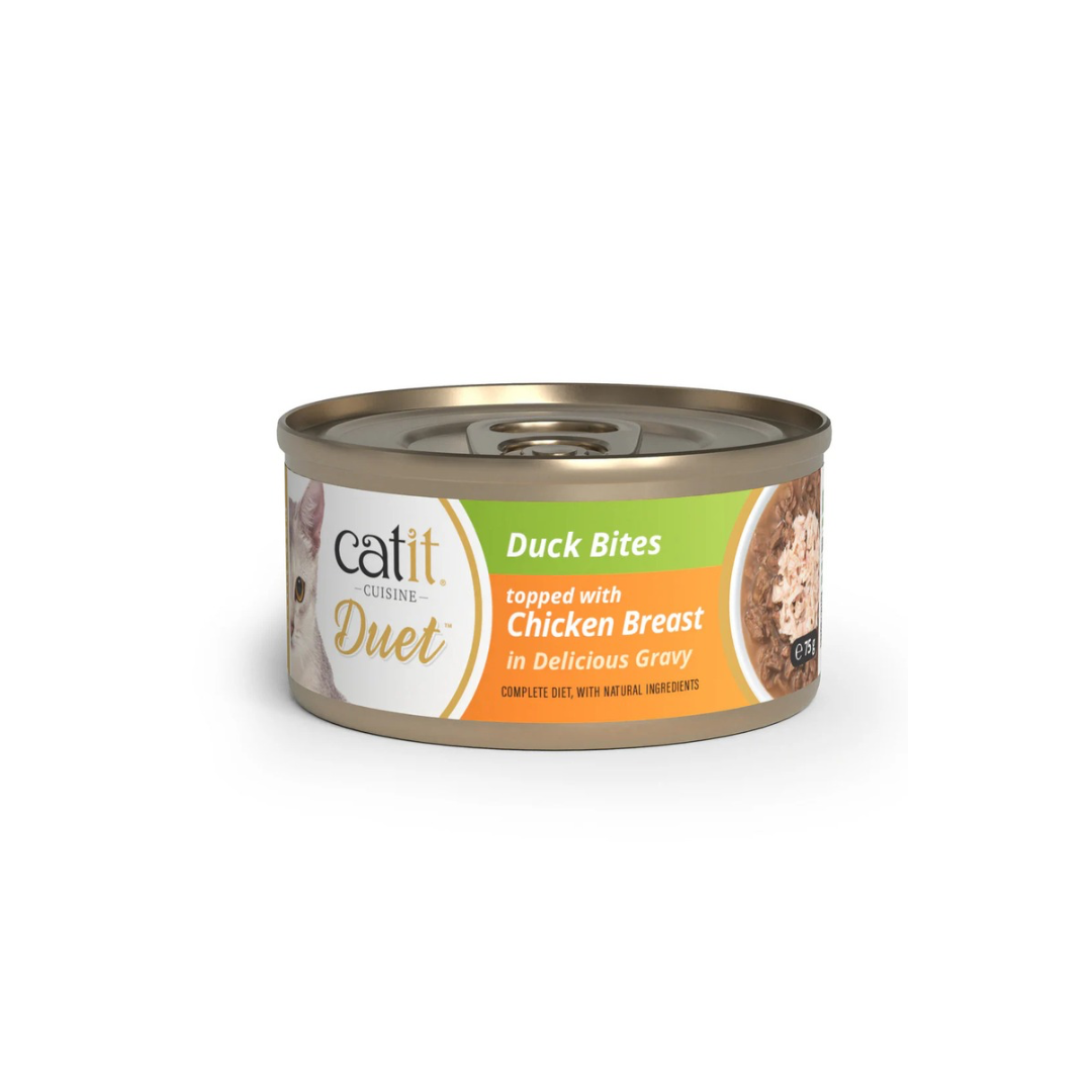 Wet food website - 181 كاتِت طعام رطب للقطط بنكهة البط مع الدجاج 75 جرام - الصورة 1