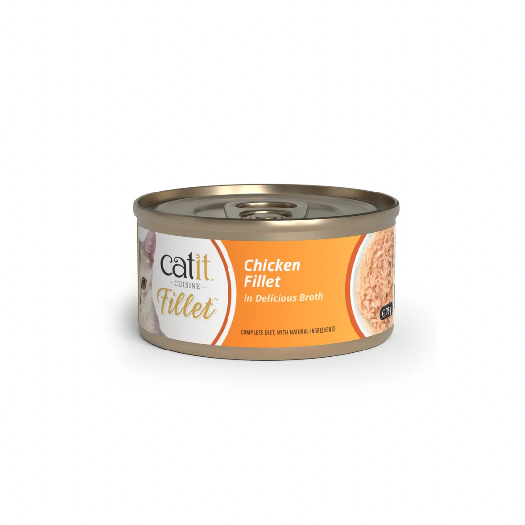 Wet food website - 184 كاتِت طعام رطب للقطط فيليه الدجاج مع المرق 75 جرام - الصورة 1