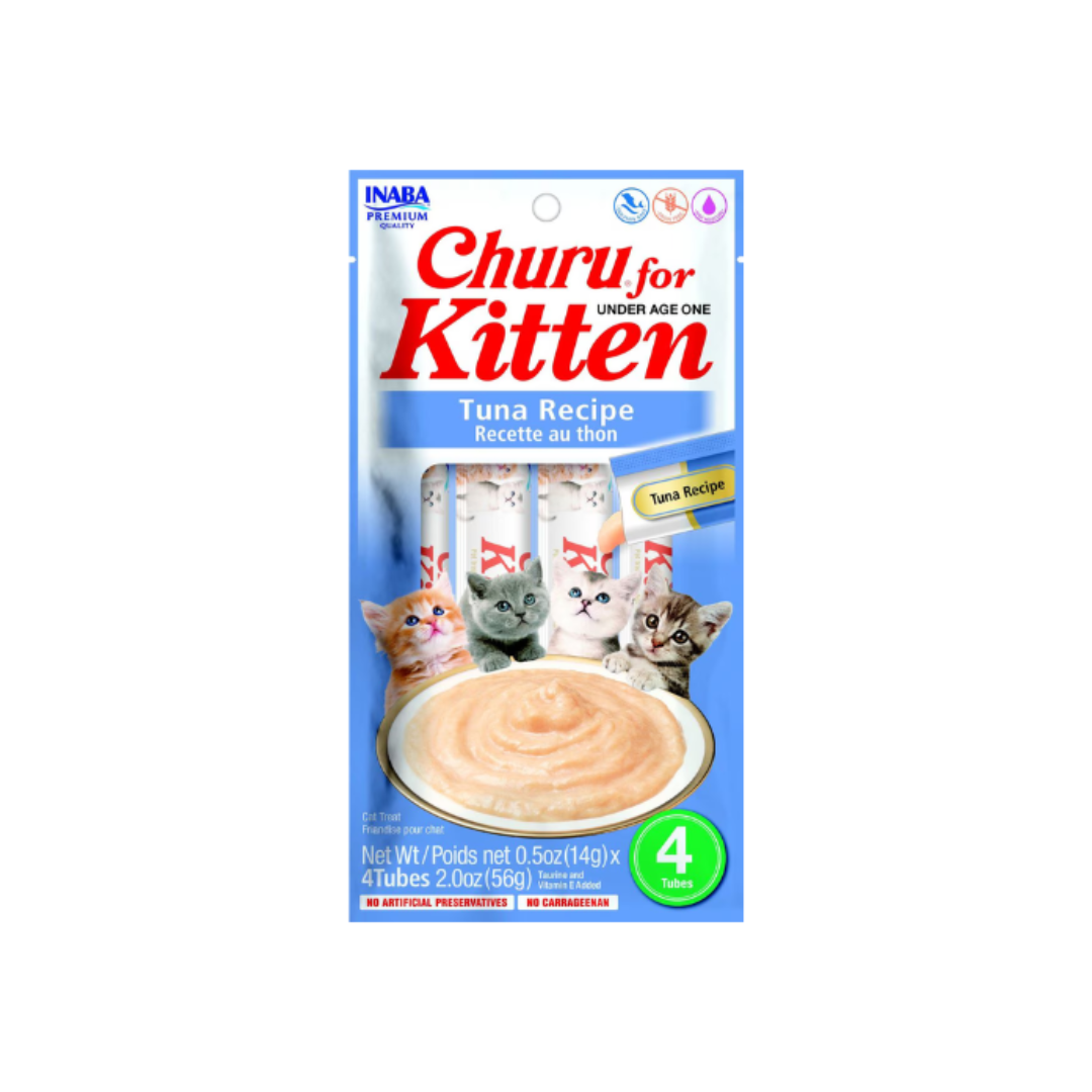 Treats & vitamin website - 178 Inaba Churu for Kitten Tuna Recipe 14 g × 4 - Image 1