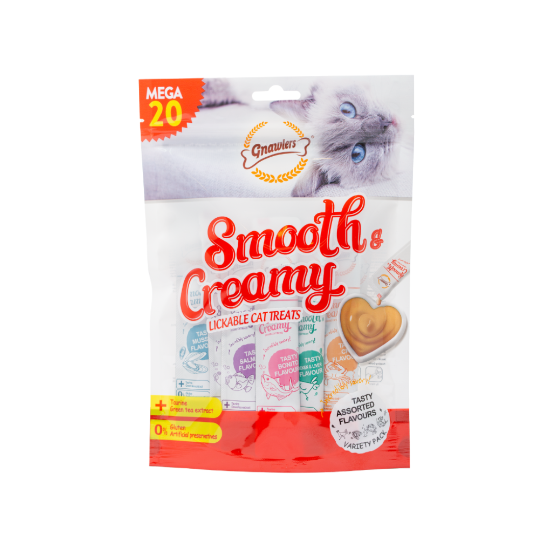 Treats & vitamin website - 20 نولرز مكافآت قطط كريمية بنكهات متنوعة 20 قطعة - الصورة 1