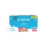 Schesir Complete & Wet Cat Food in Broth Tuna (6X50g)