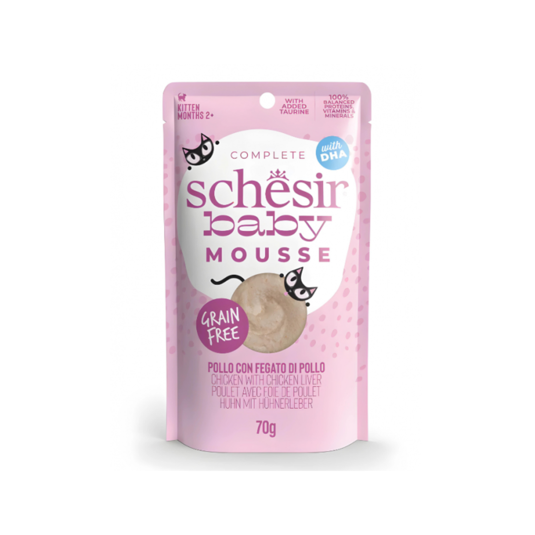 Wet food website - 254 Schesir Baby Complete Mousse Chicken with Chicken Liver 70 g - Image 1